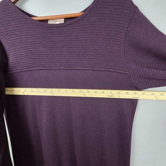 COLDWATER CREEK Midi Sweater Dress Comfy Pullover Deep Purple Womens Size L‎ - Picture 8 of 14